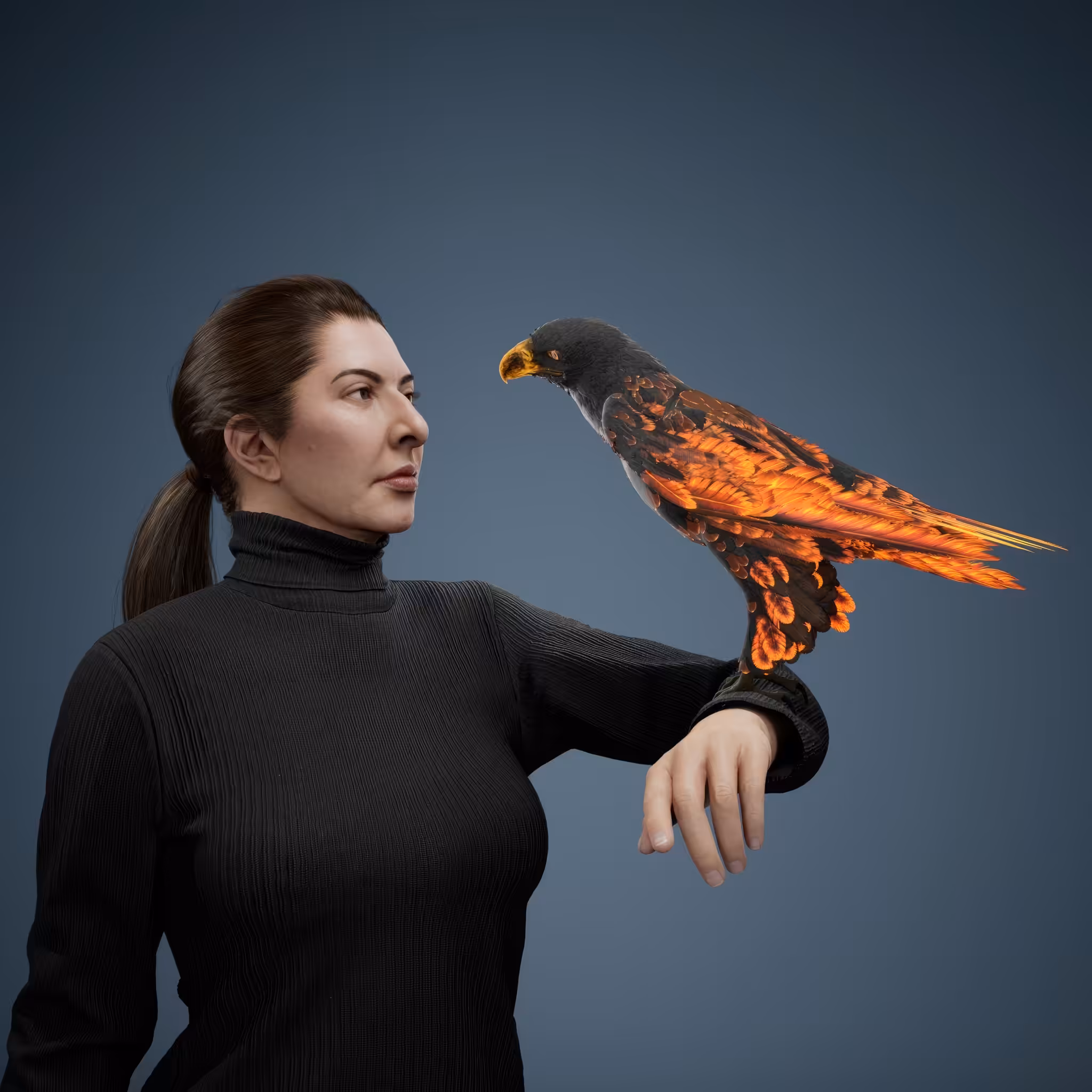 Portrait with Eagle #656
