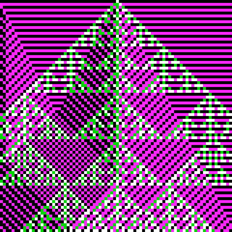 RGB Elementary Cellular Automaton #169