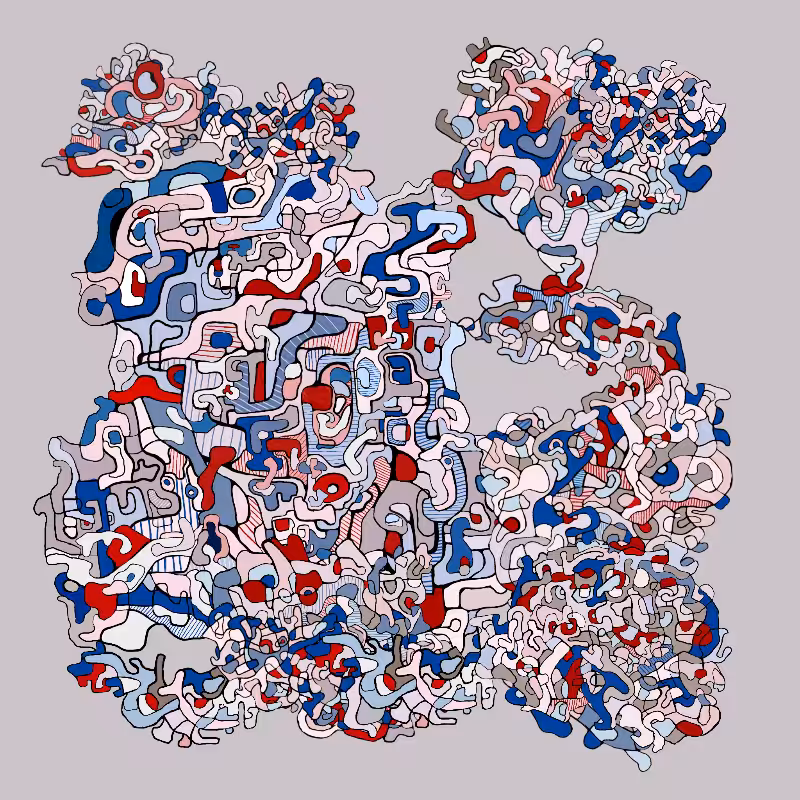 Swim in Dubuffet Thought #32