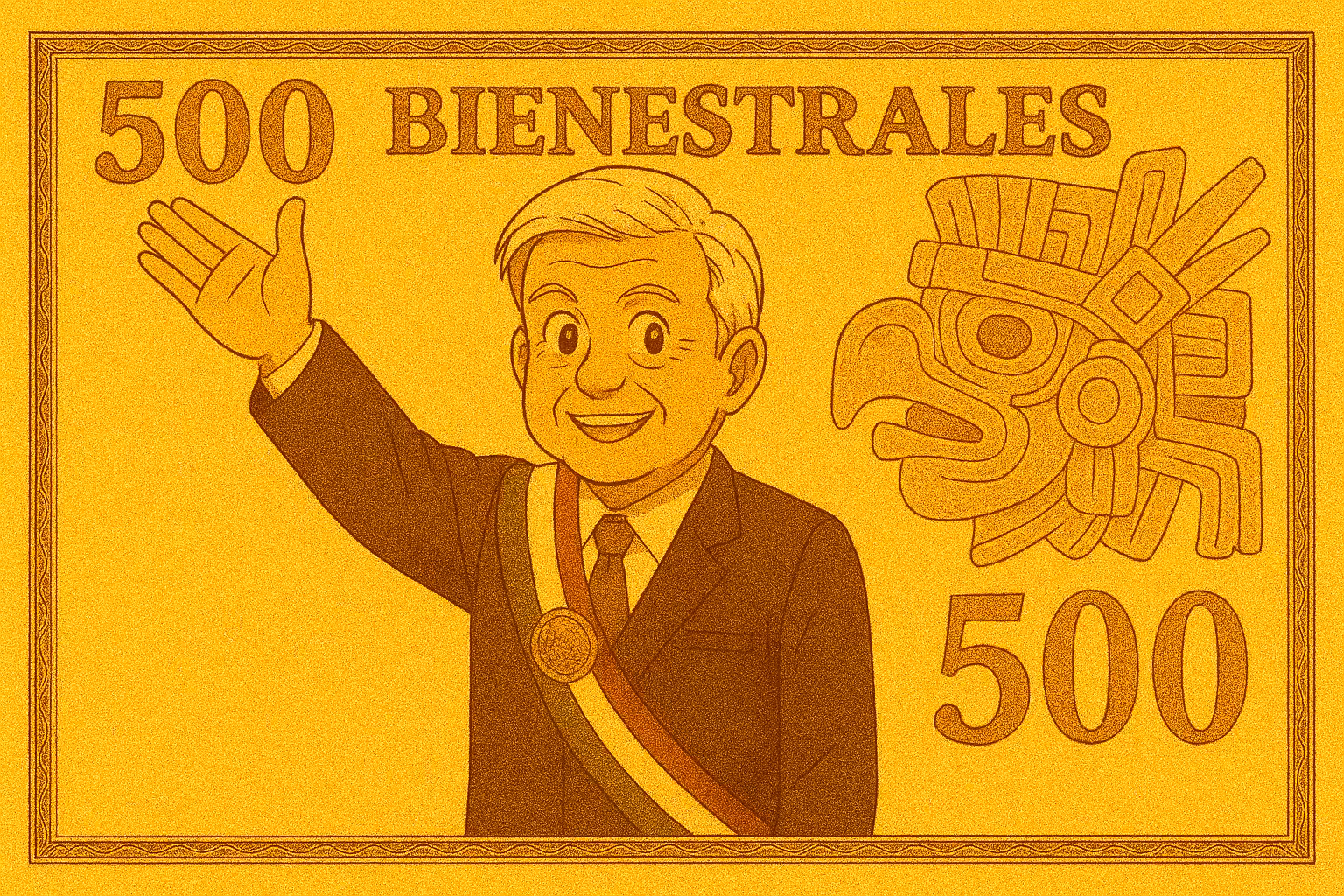 Bienestrales: Mexican Art Money: Bienestrales Mexican Art Money 500 pesos