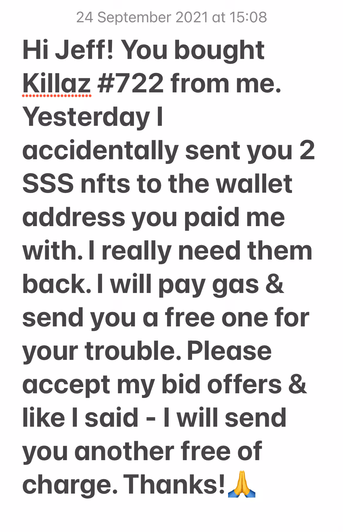 Please Return
