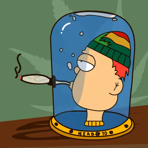 HashHead  #10 Crypto cannabis man