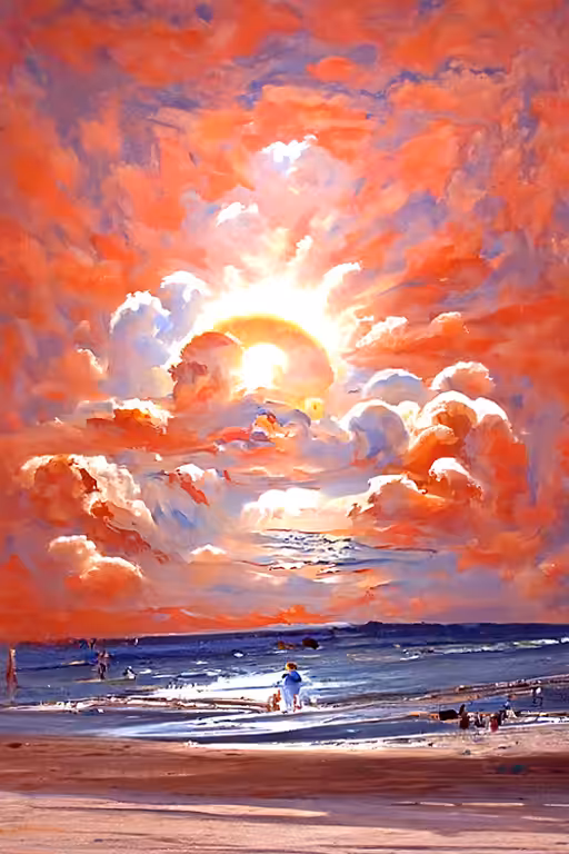 SUNSET AT THE BEACH #1