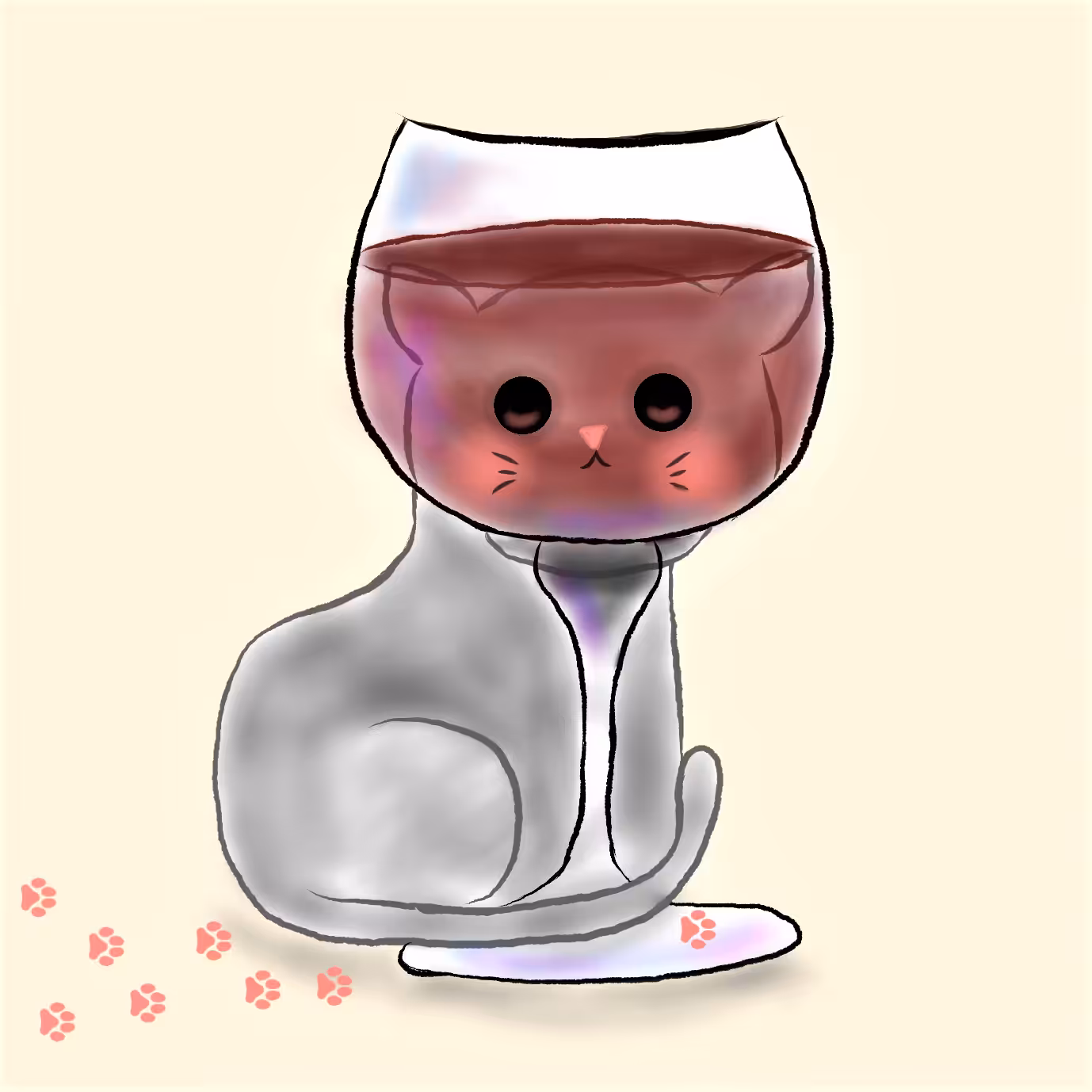 Wine and Kitty