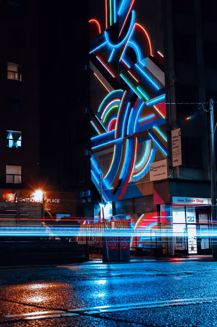 Light trail on Eglinton