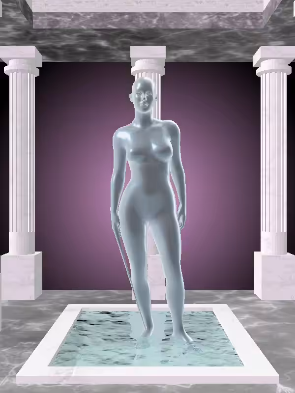 HeavenComputer: The Threatening Shimmery Blue Woman #5485