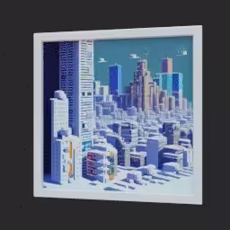Pixelated New York City 🗽 Year 2040 Under the Snow ❄️