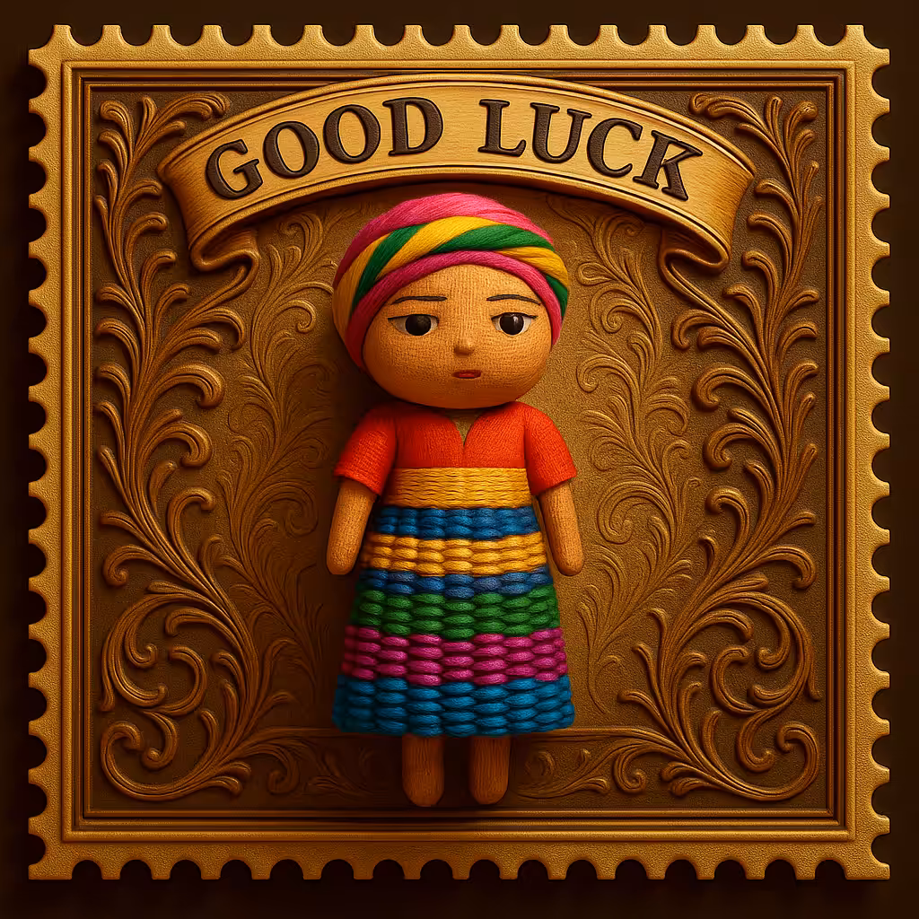 Worry Dolls – Good Luck Stamps