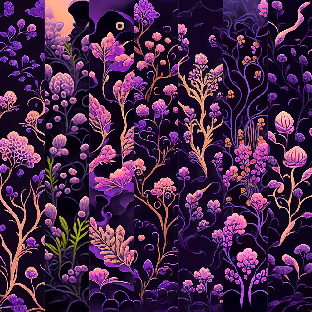 AI Purple Flowers #15