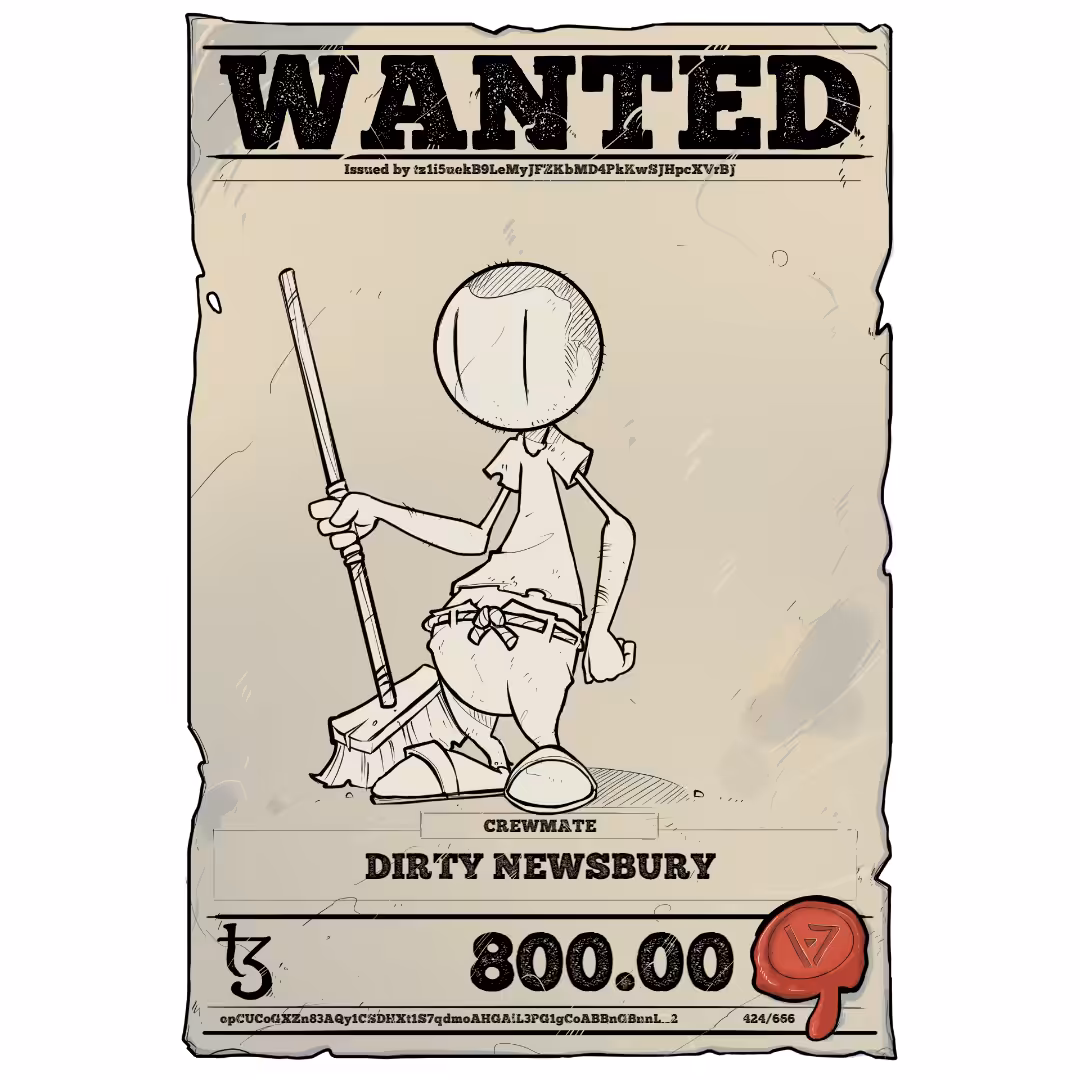 DIRTY NEWSBURY | TEZOS PIRATE 424/666