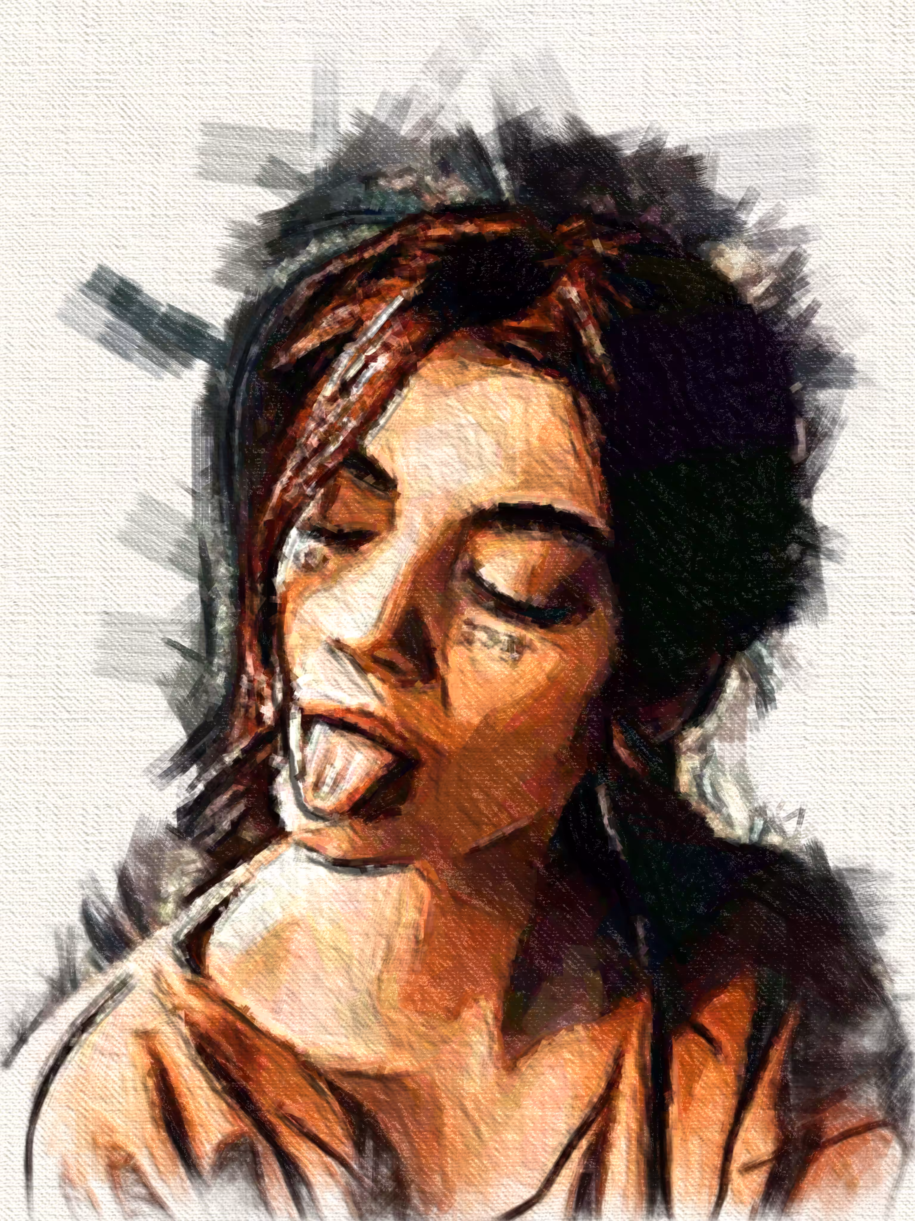 With your tongue out #1