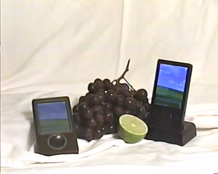 Still Life (Zune 30 and Zune 120 with Fruit), 2015