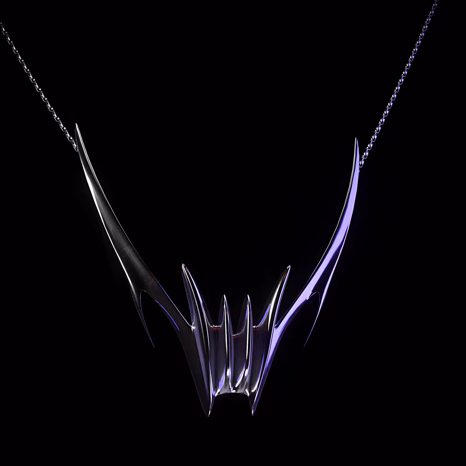 R66 Jaw Silver Necklace