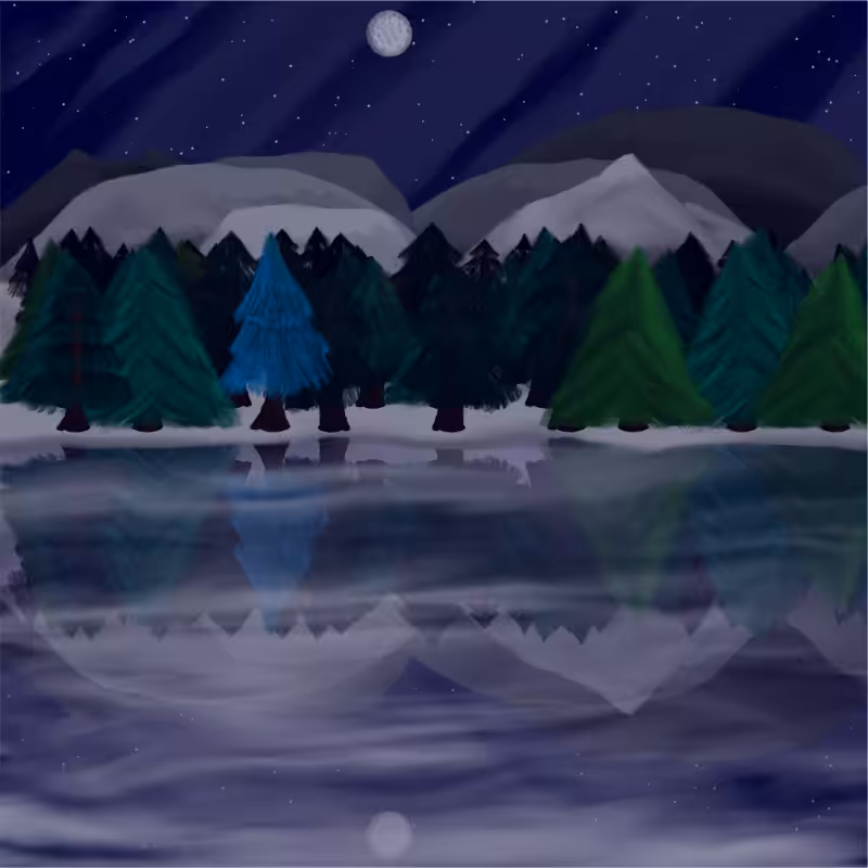 Moony Winter Lake #52