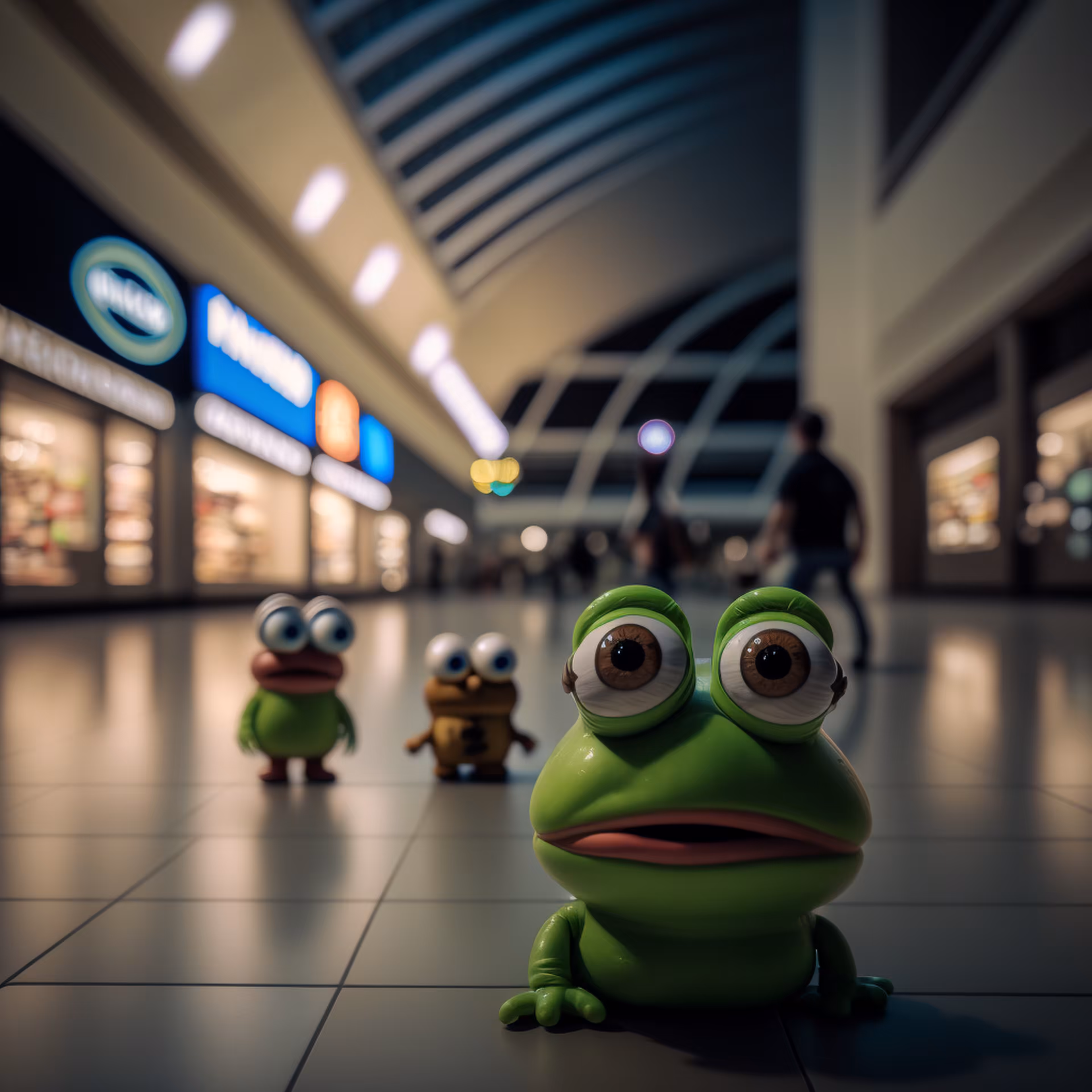 Pepe's World: Pepe chilling at the shopping mall