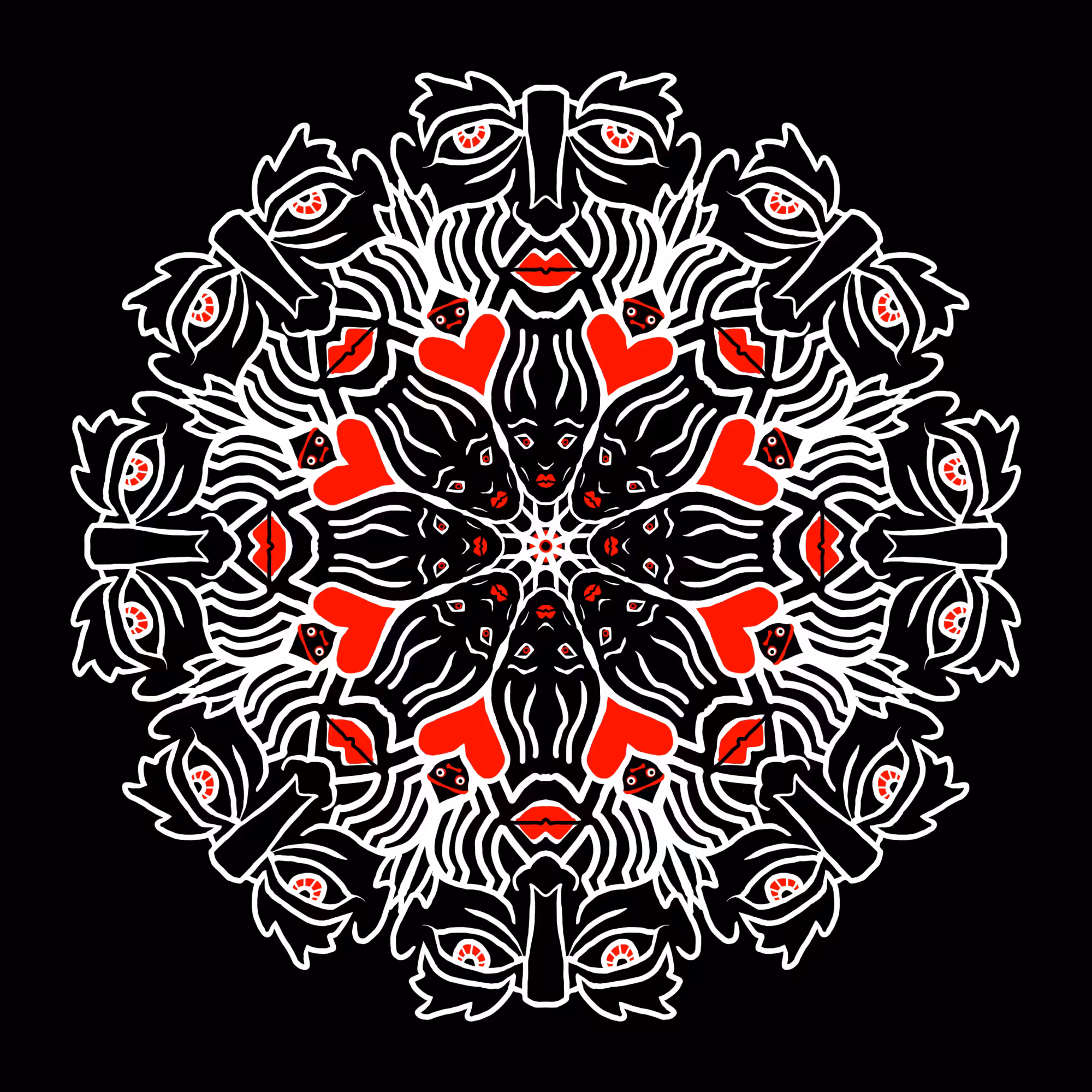 Faces Mandala