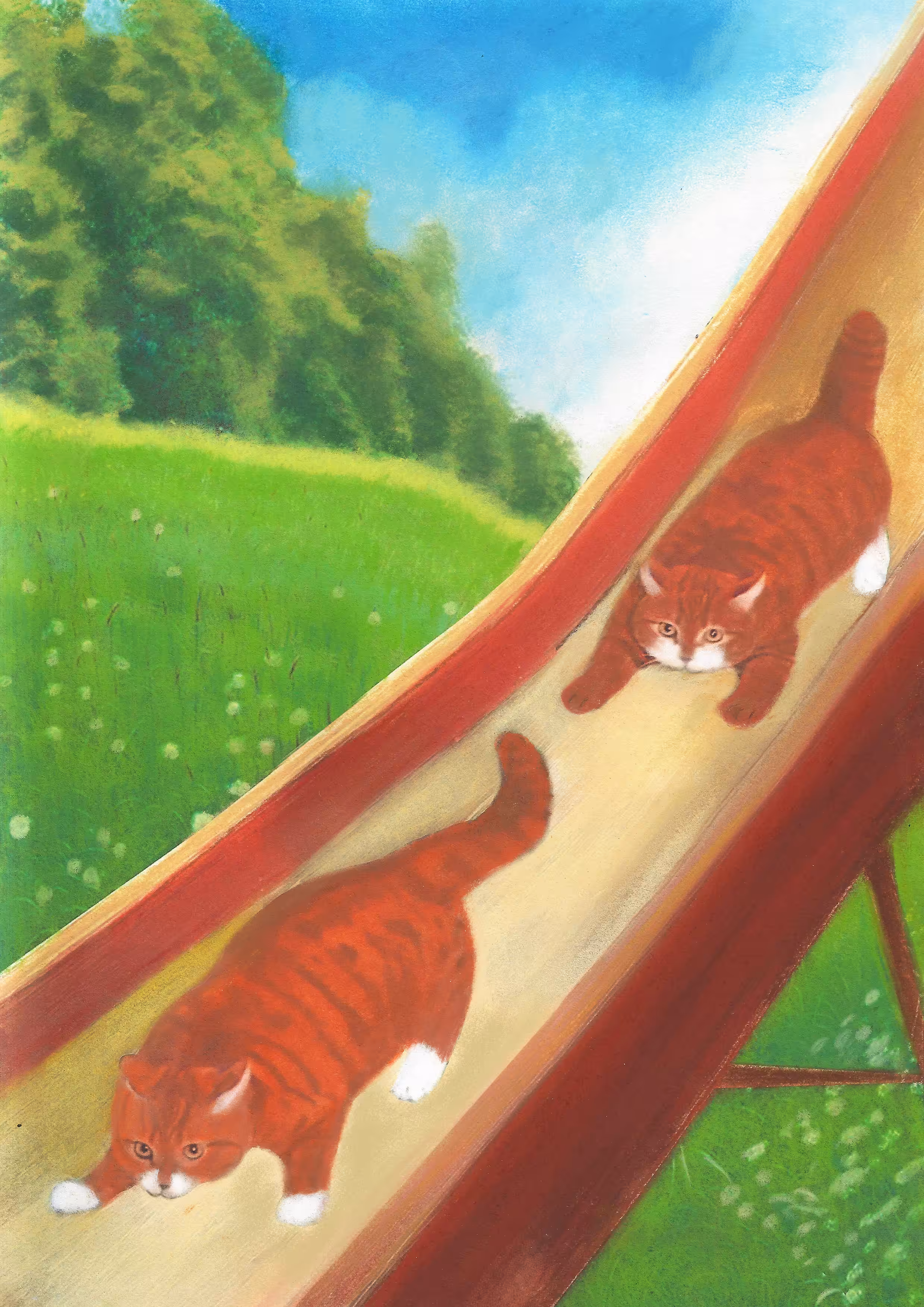 Mini tigers on a walk 