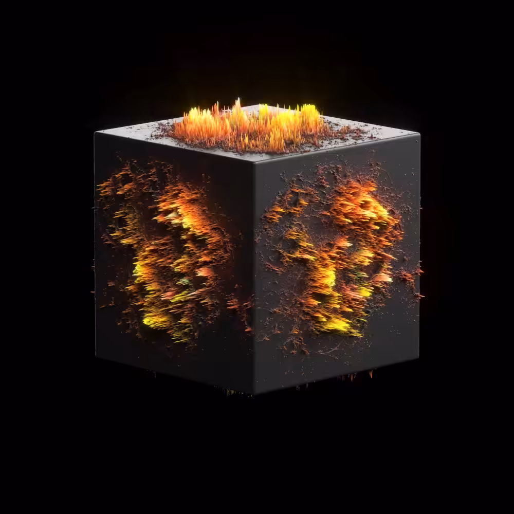 CUBE - YELLOW GLITCH Style