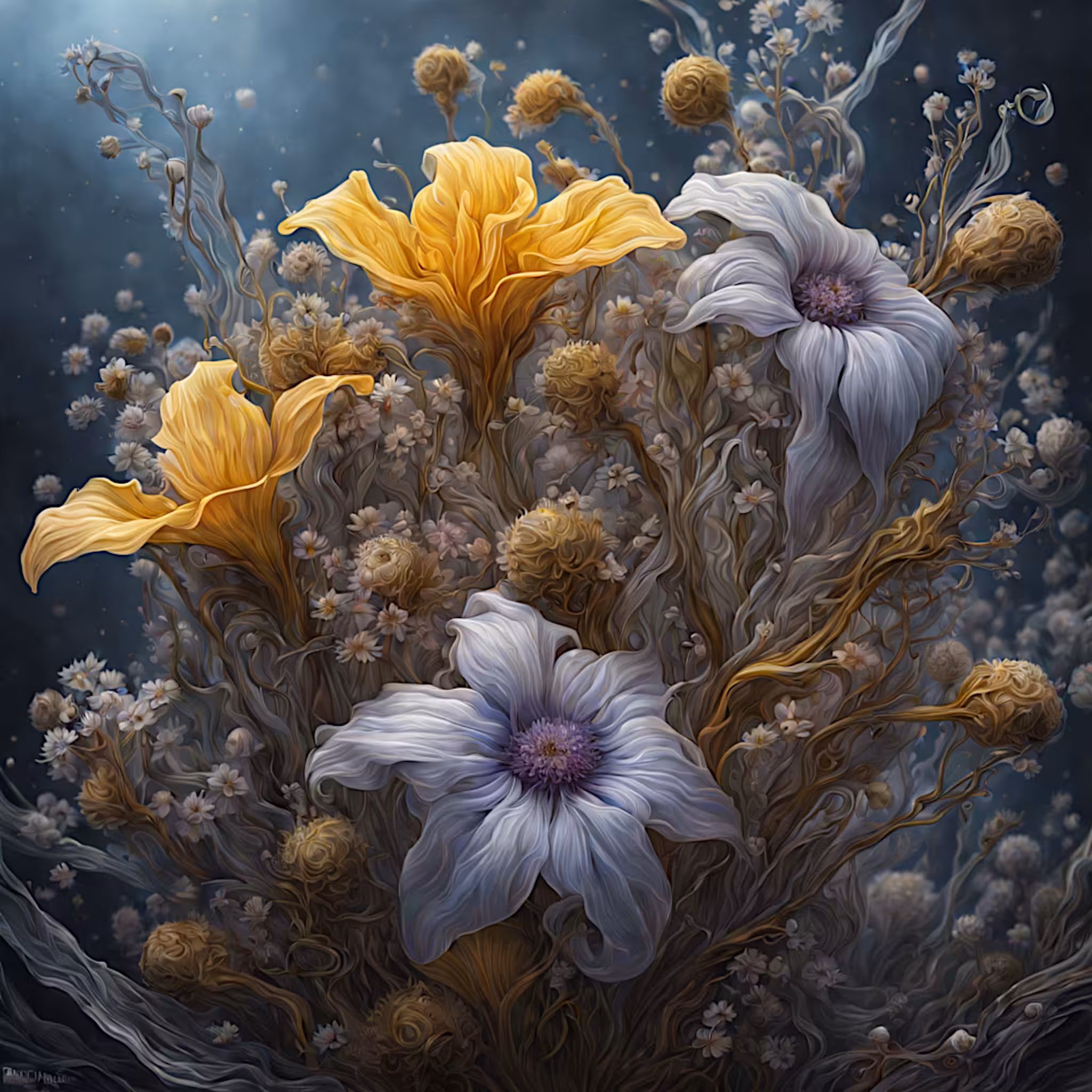 "Digital Imagination": "Floral Enchantment"