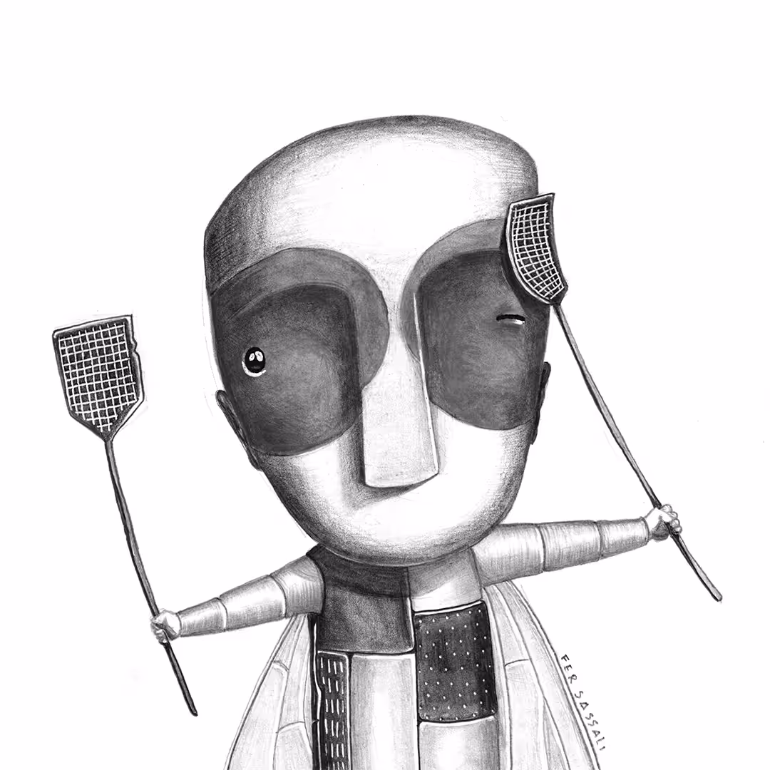 FLY COSTUME grayscale