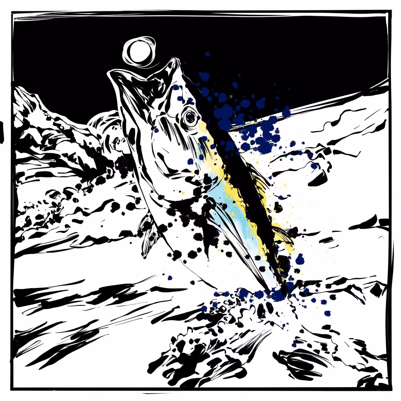 Tuna under the moon
