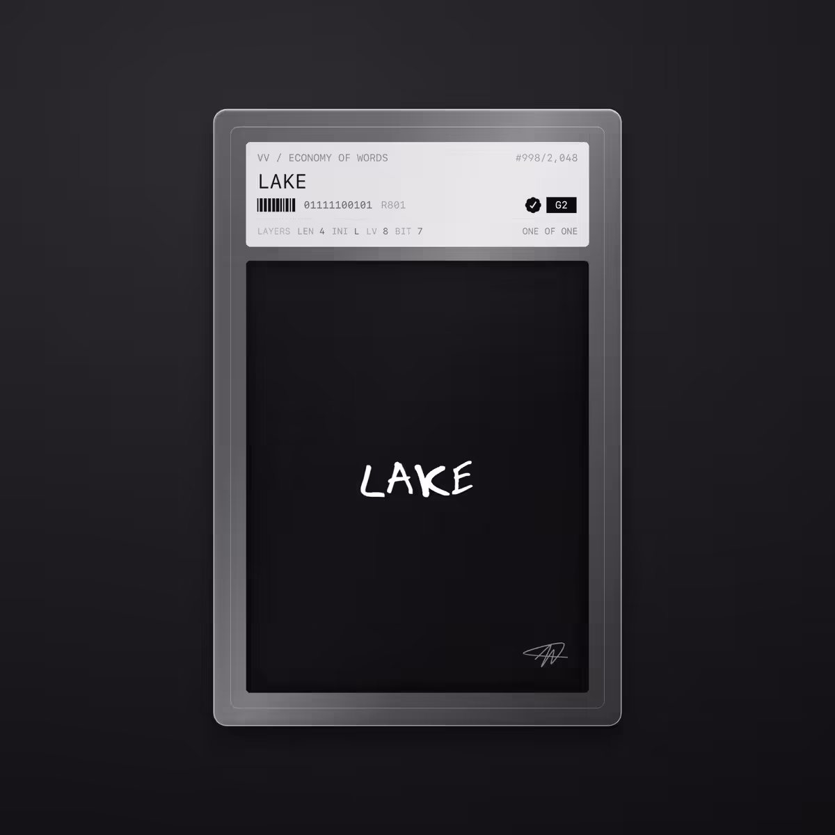 Economy of Words: LAKE · #998