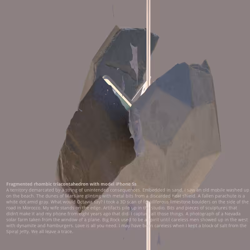 Fragmented triacontahedron with iPhone 5s #63
