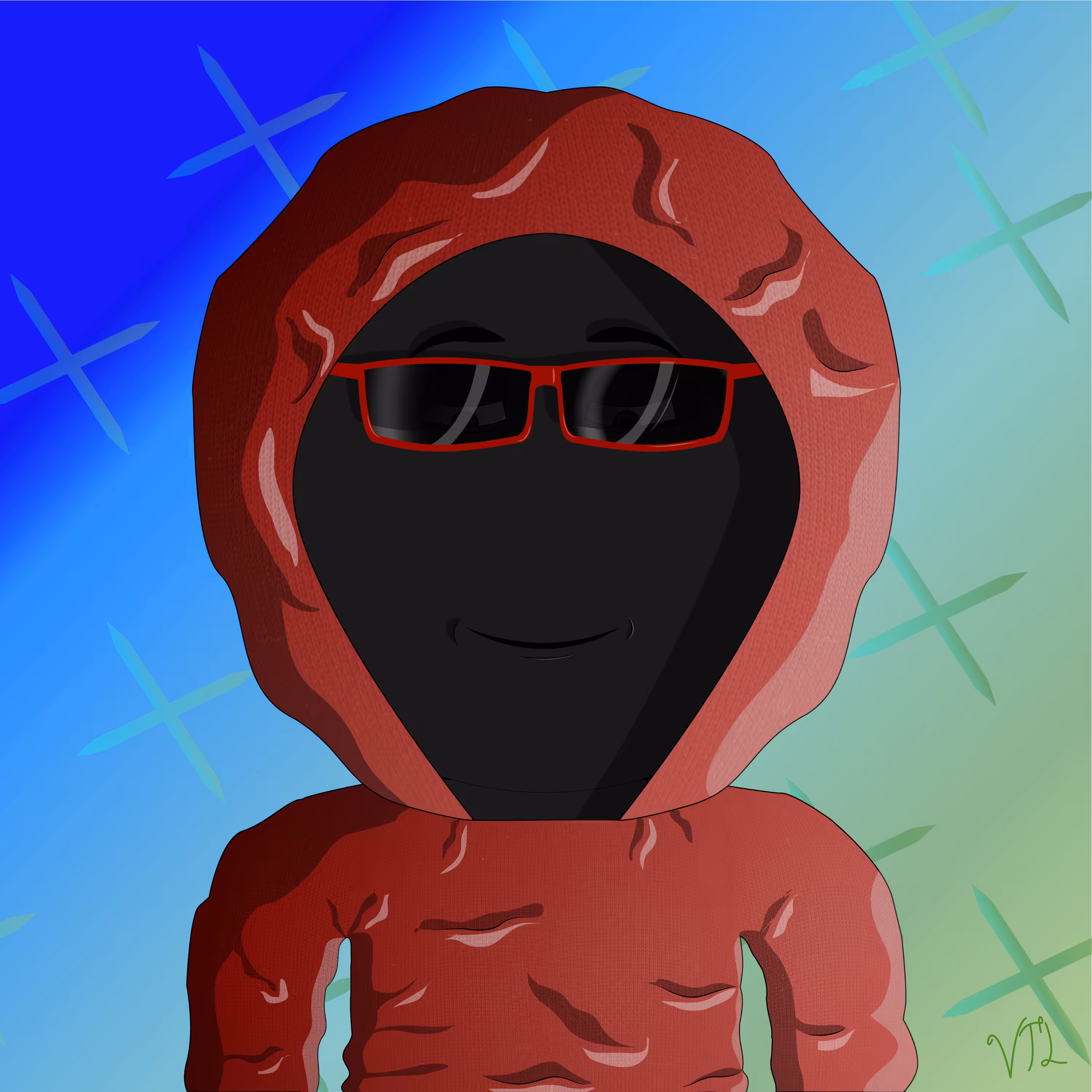 Stickman Avatar Hoodie Red