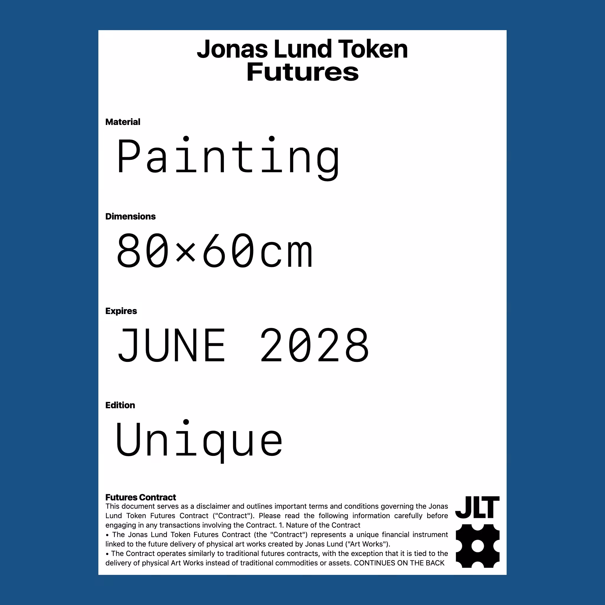 Jonas Lund Token Future #12