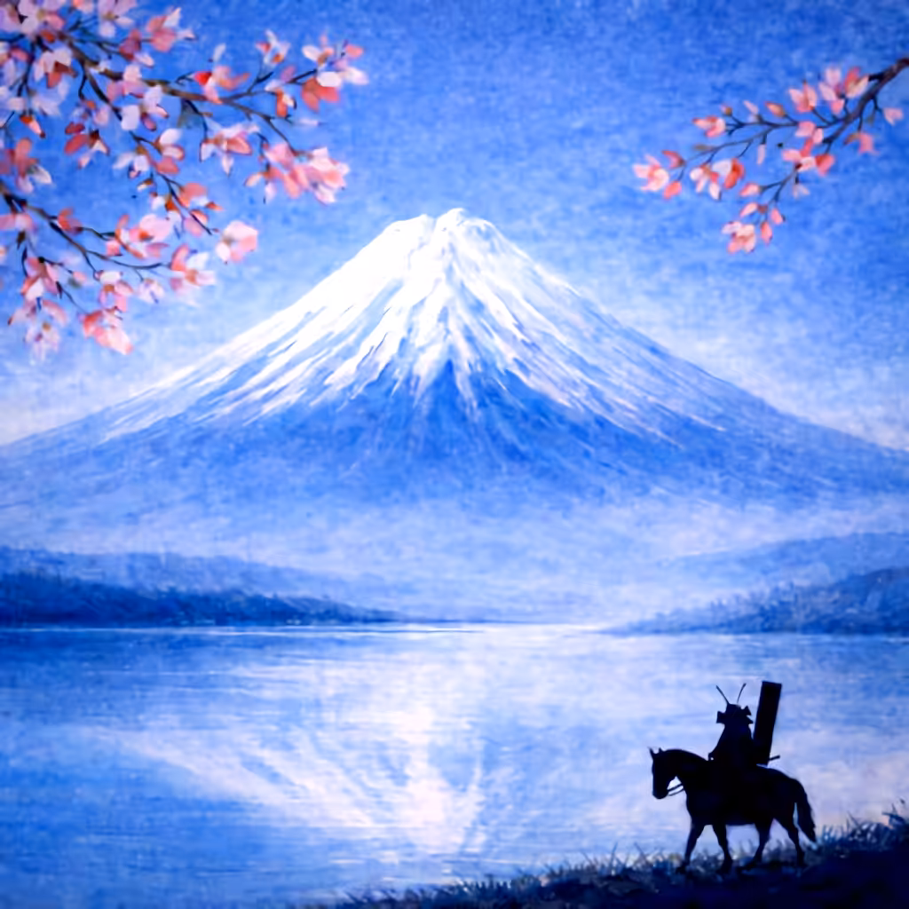 Simple Fuji Art: The Quiet Journey