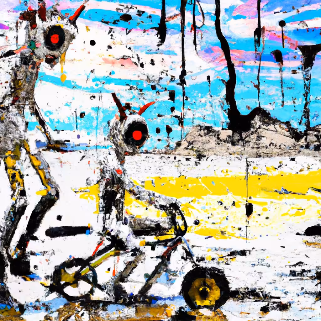 Robots: Dad Teaches Son to Ride Bike