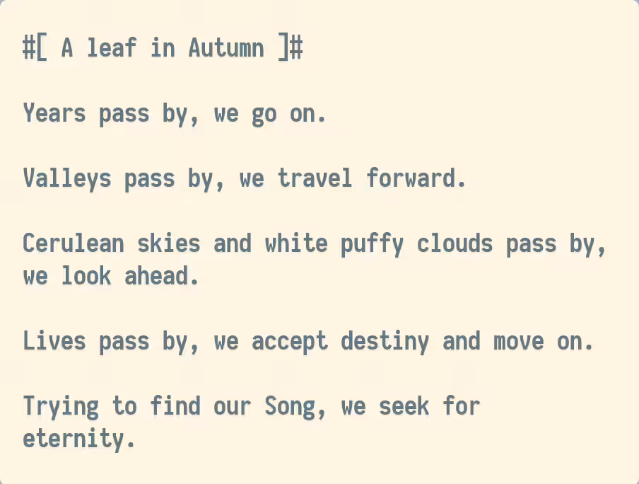 A leaf in Autumn