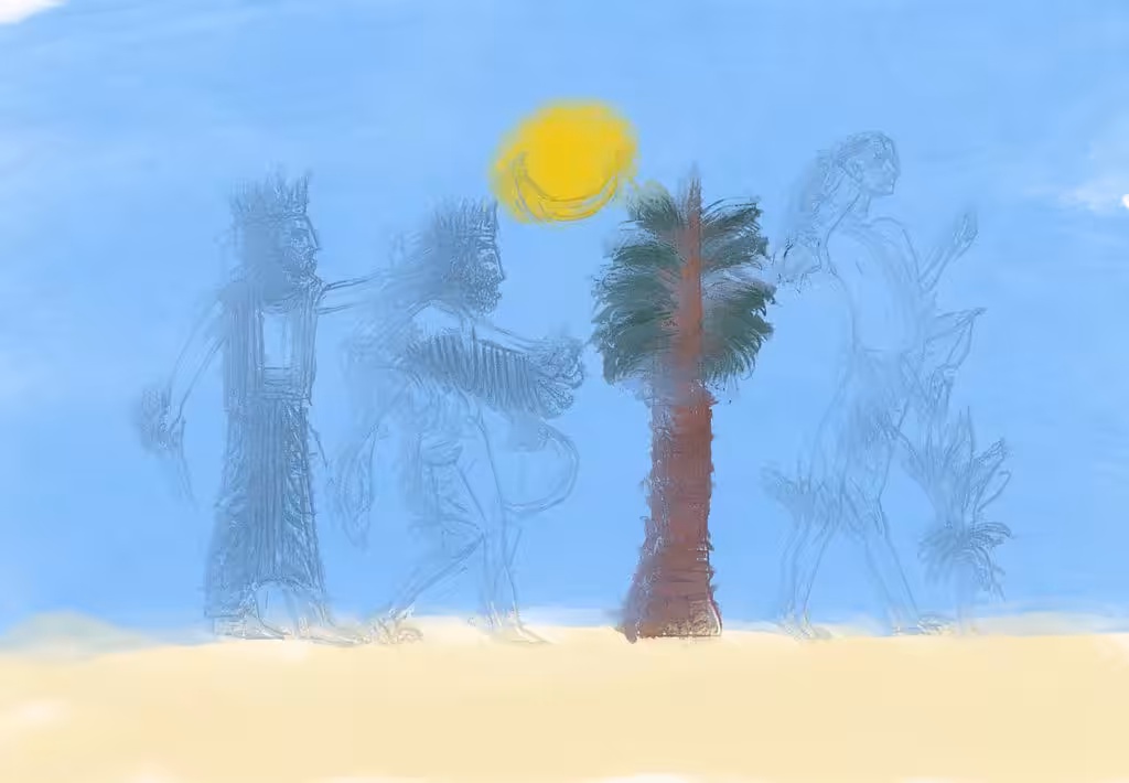 a random legend that has to do with a palm tree