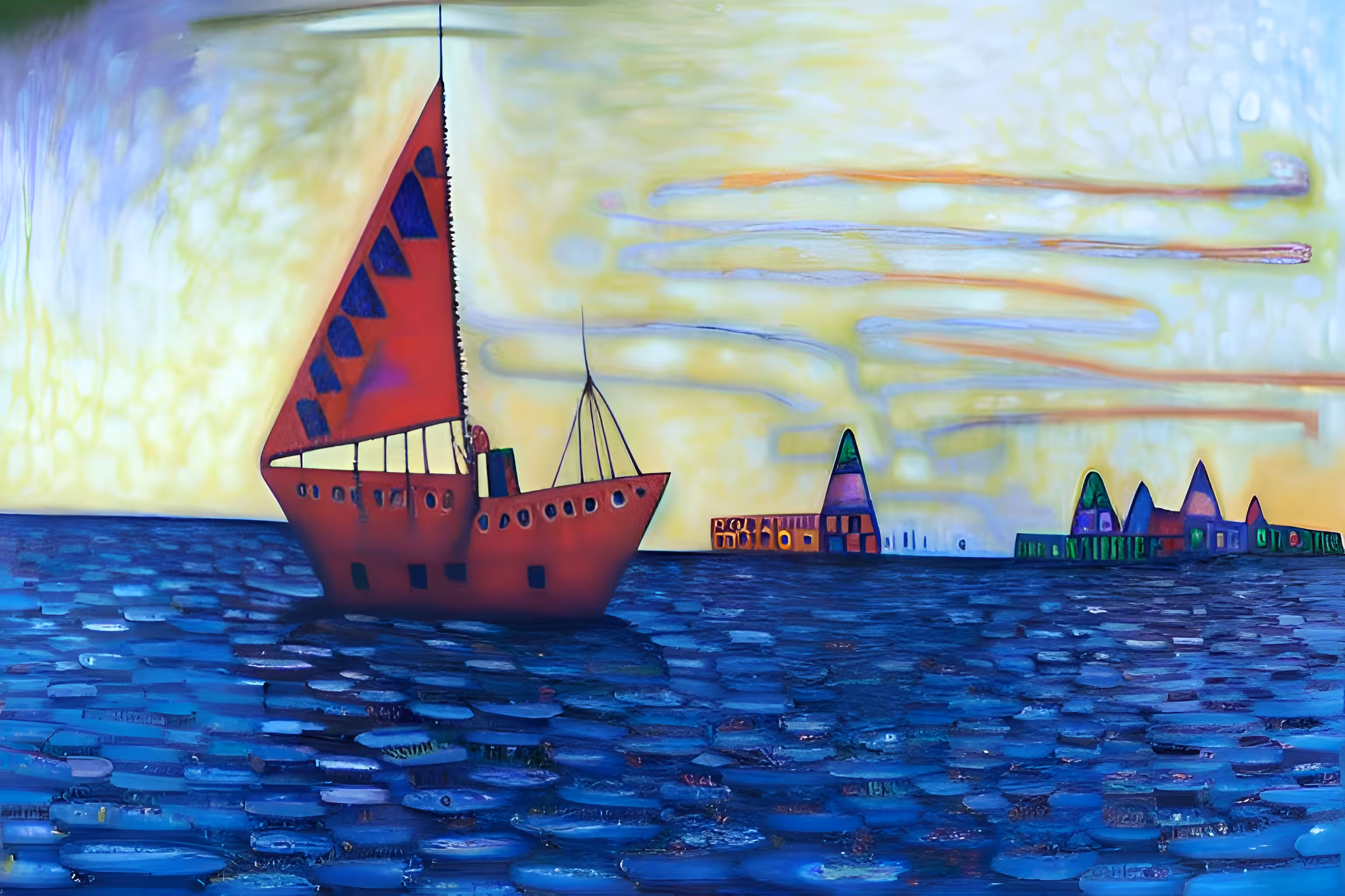 ship in venice