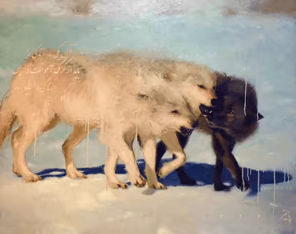 Three wolves