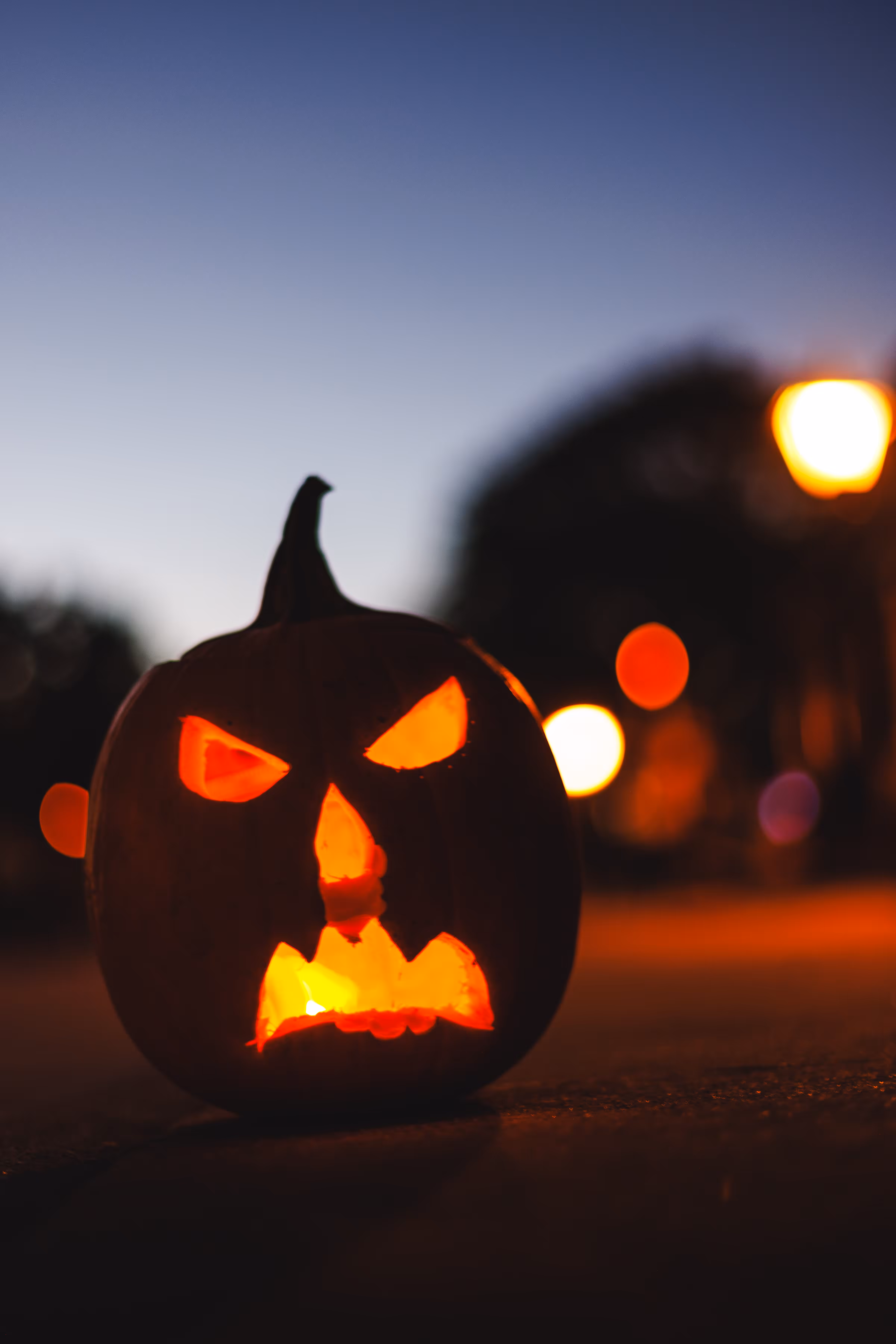 Pumpkins with Mean Faces