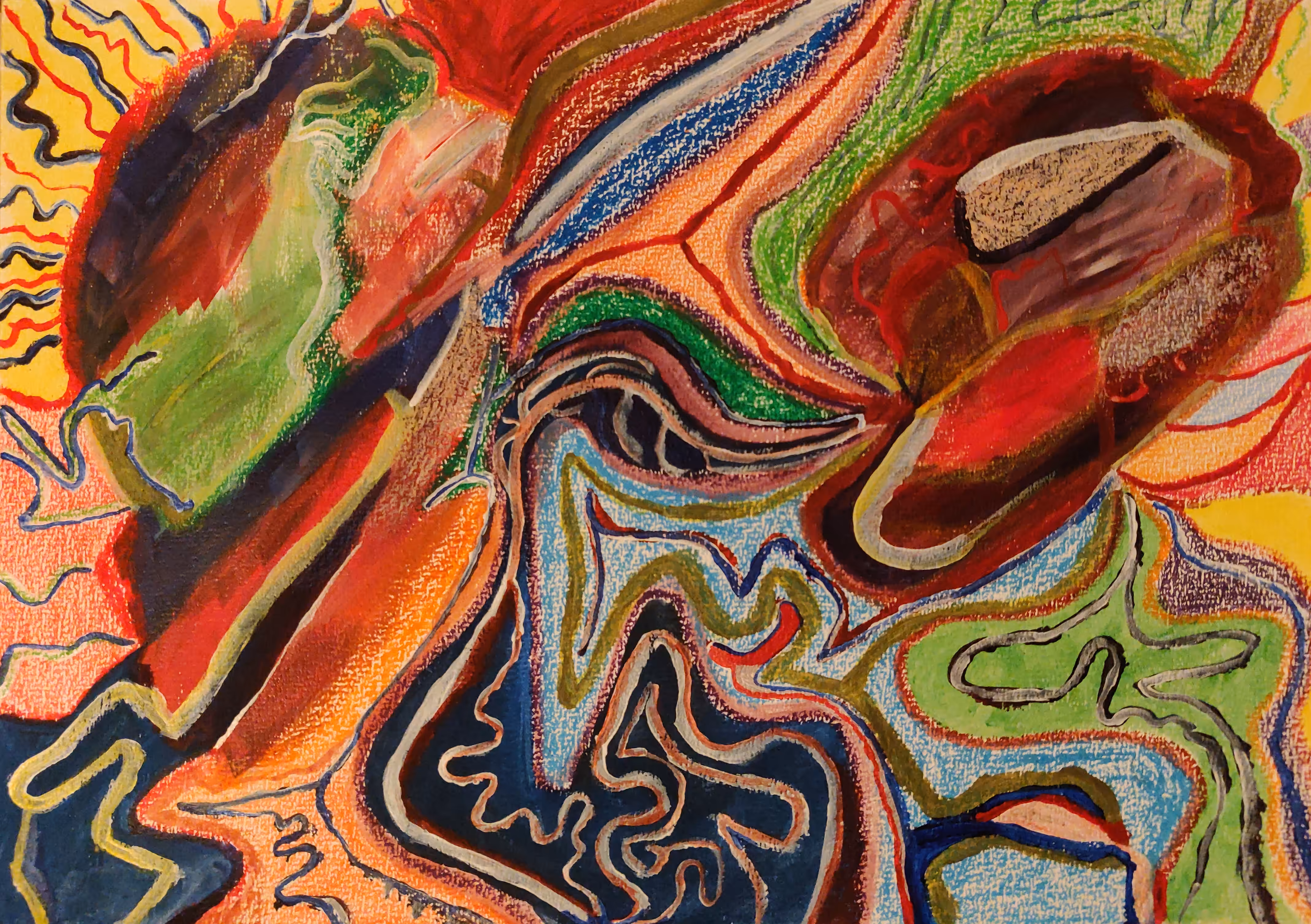 Layering of the abstract shapes: Layers on the first try