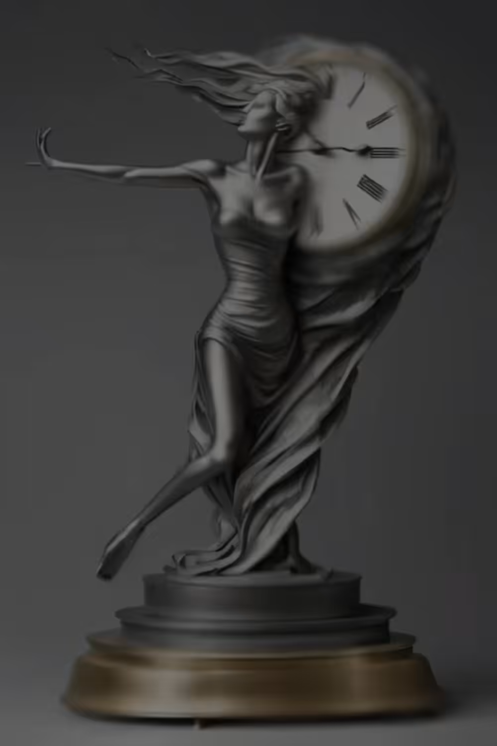 FAMOUS SCULPTURES: The Time Lady - Silver Sculpture