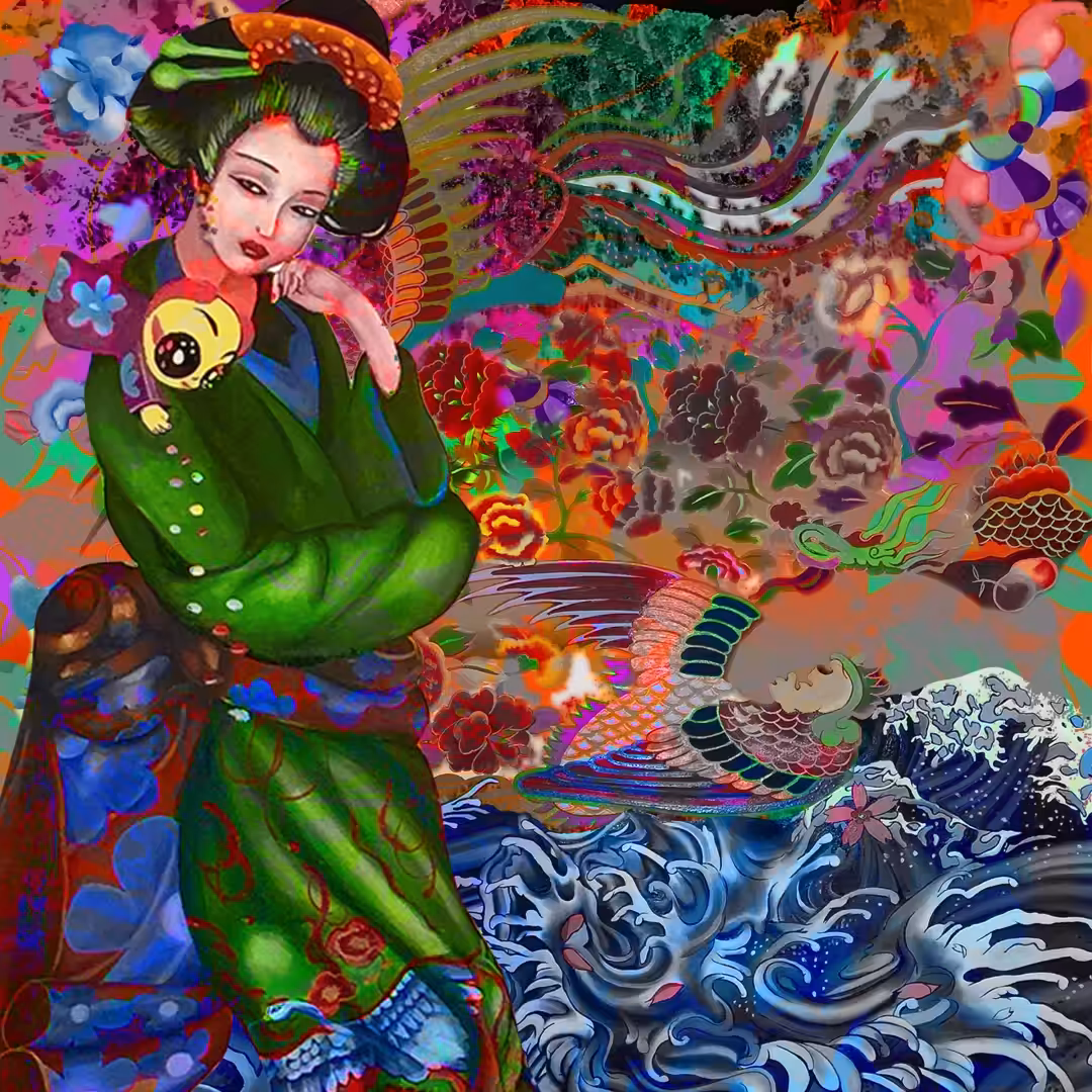 Life in Color Reflections Series Reflections of a Geisha by Miguel Paredes