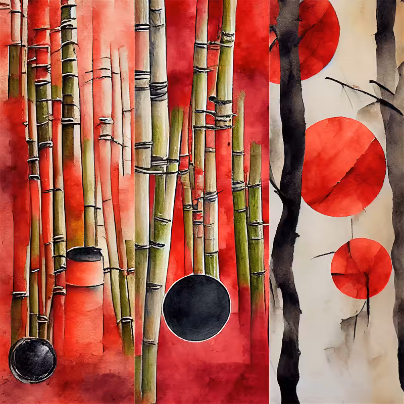AI Bamboo and Sun #8