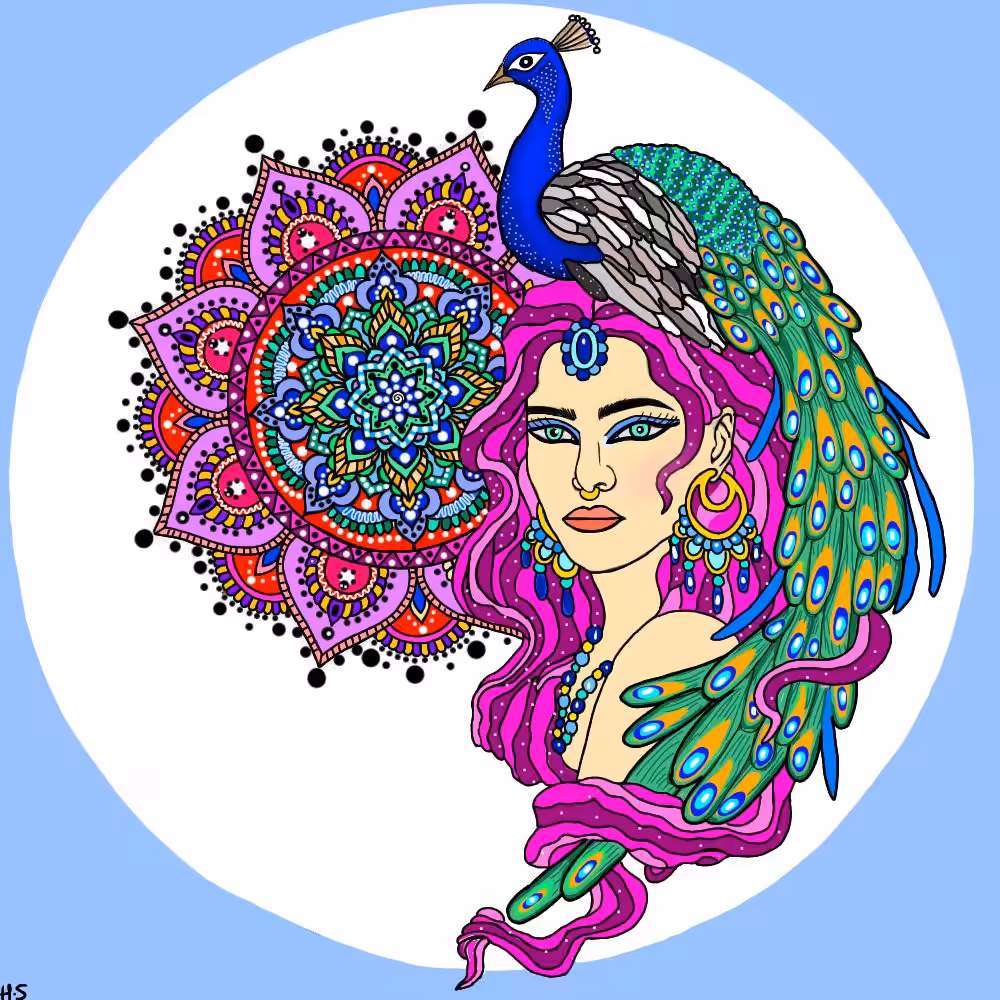 Mandala peacock