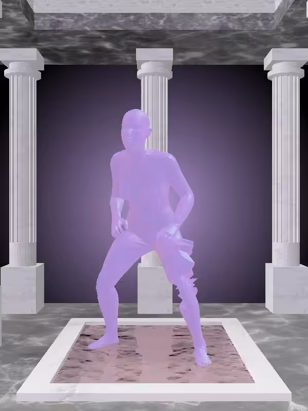 HeavenComputer: The Fragmented Kicking Bright Purple Woman #6068