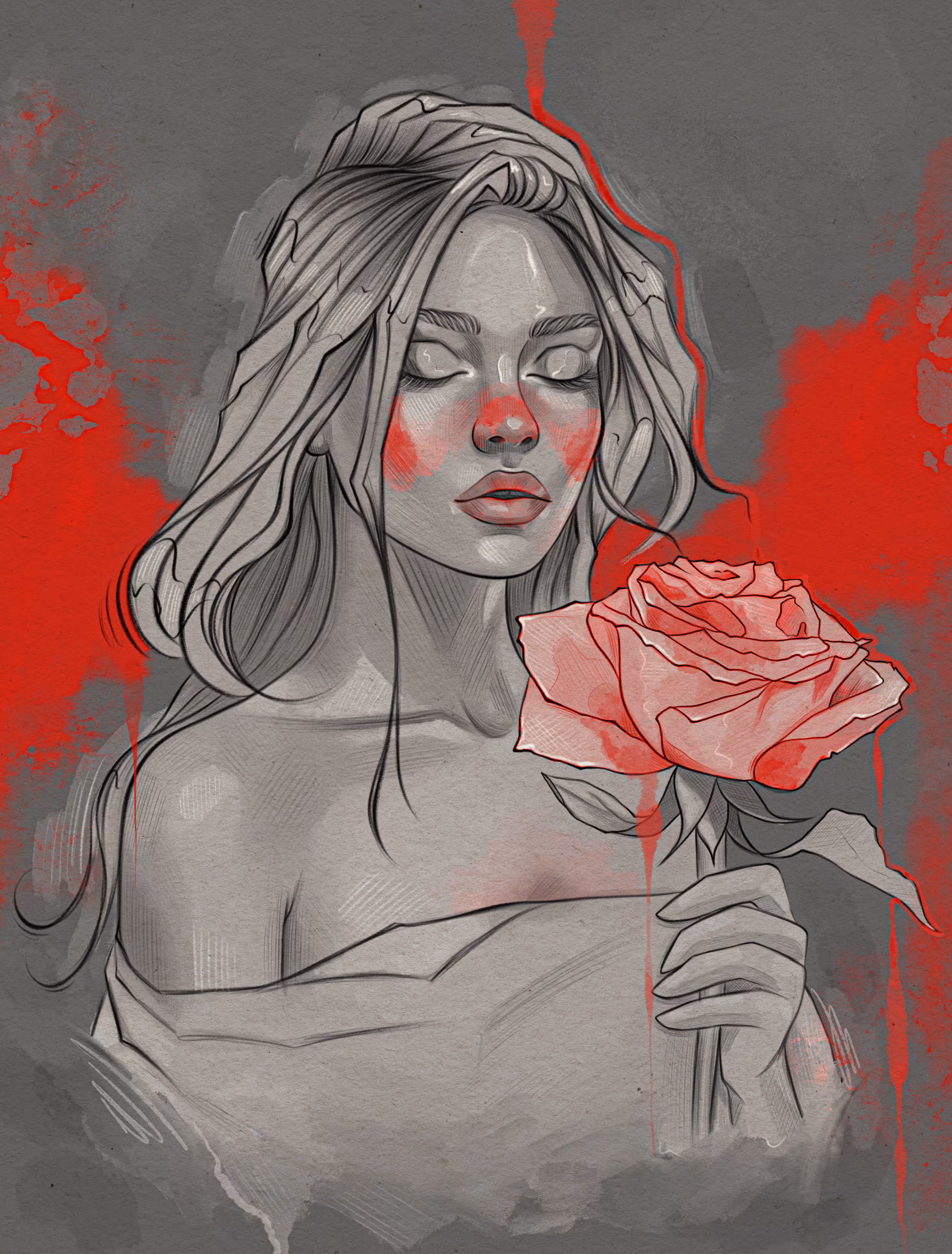 Inhaling red