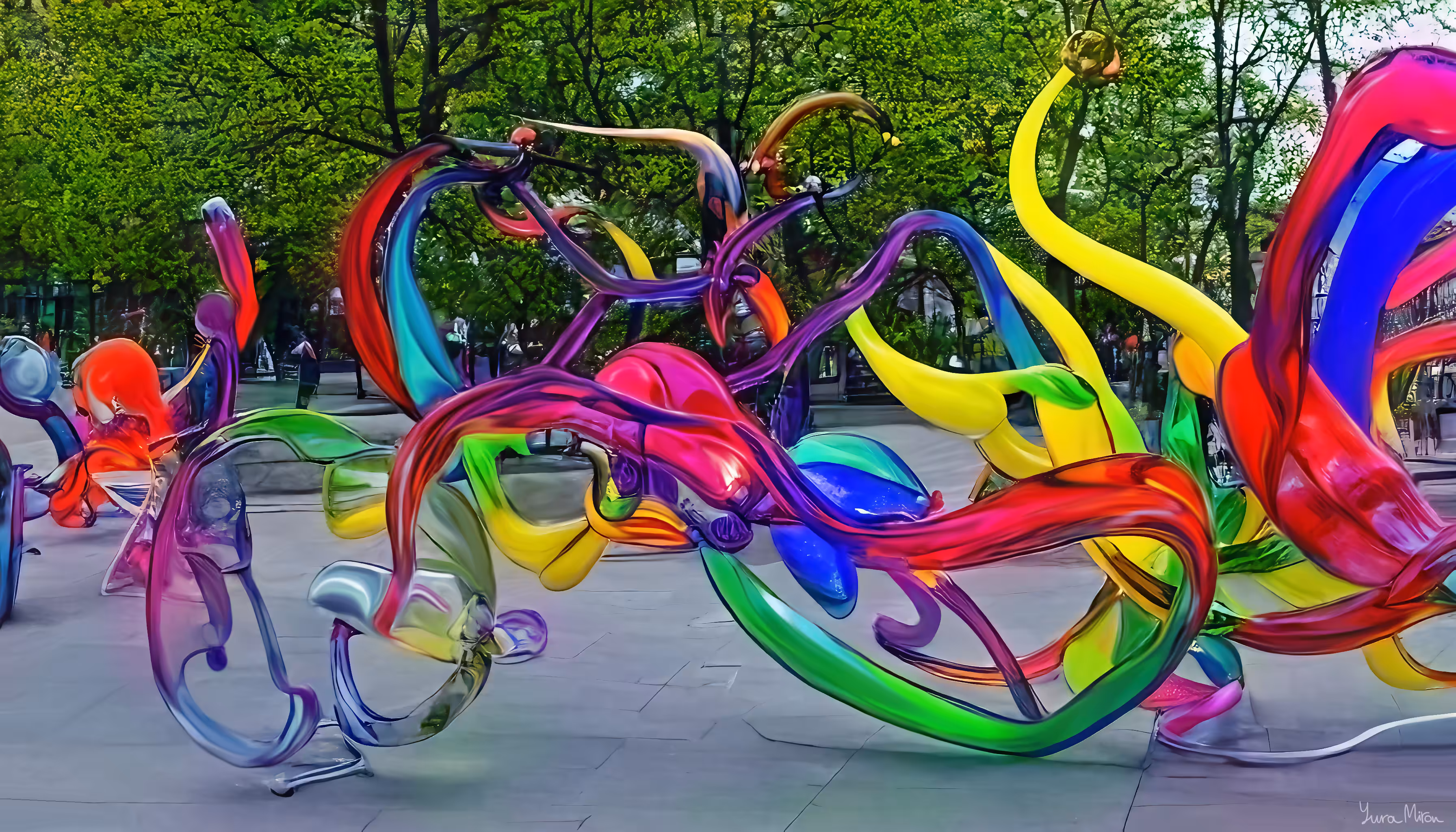 Cycling in NYC/// Glass blown installation #10