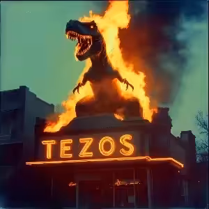 tezos en fuego