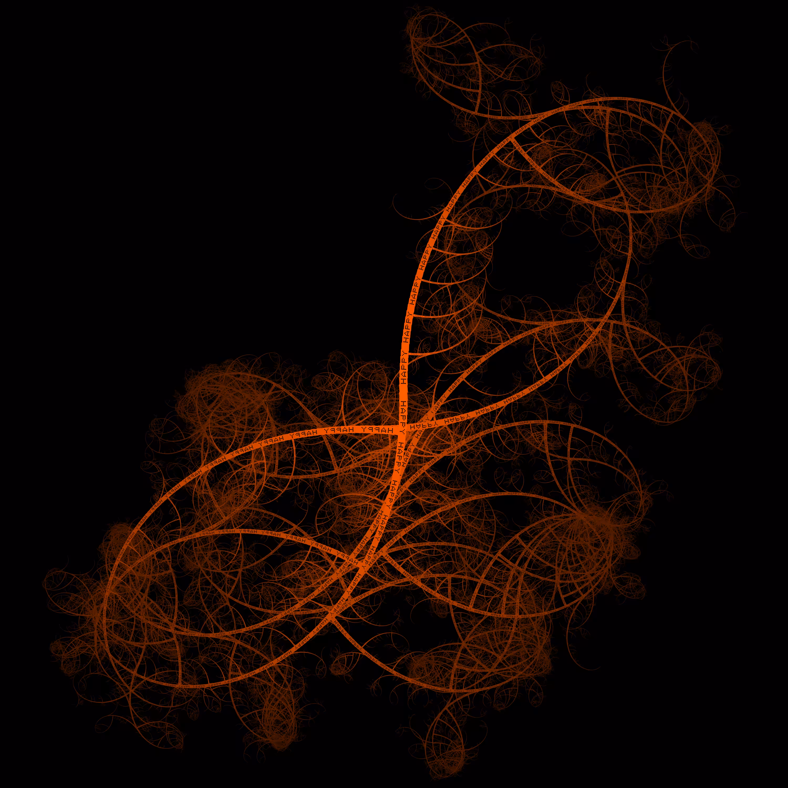 Happy Vine in orange