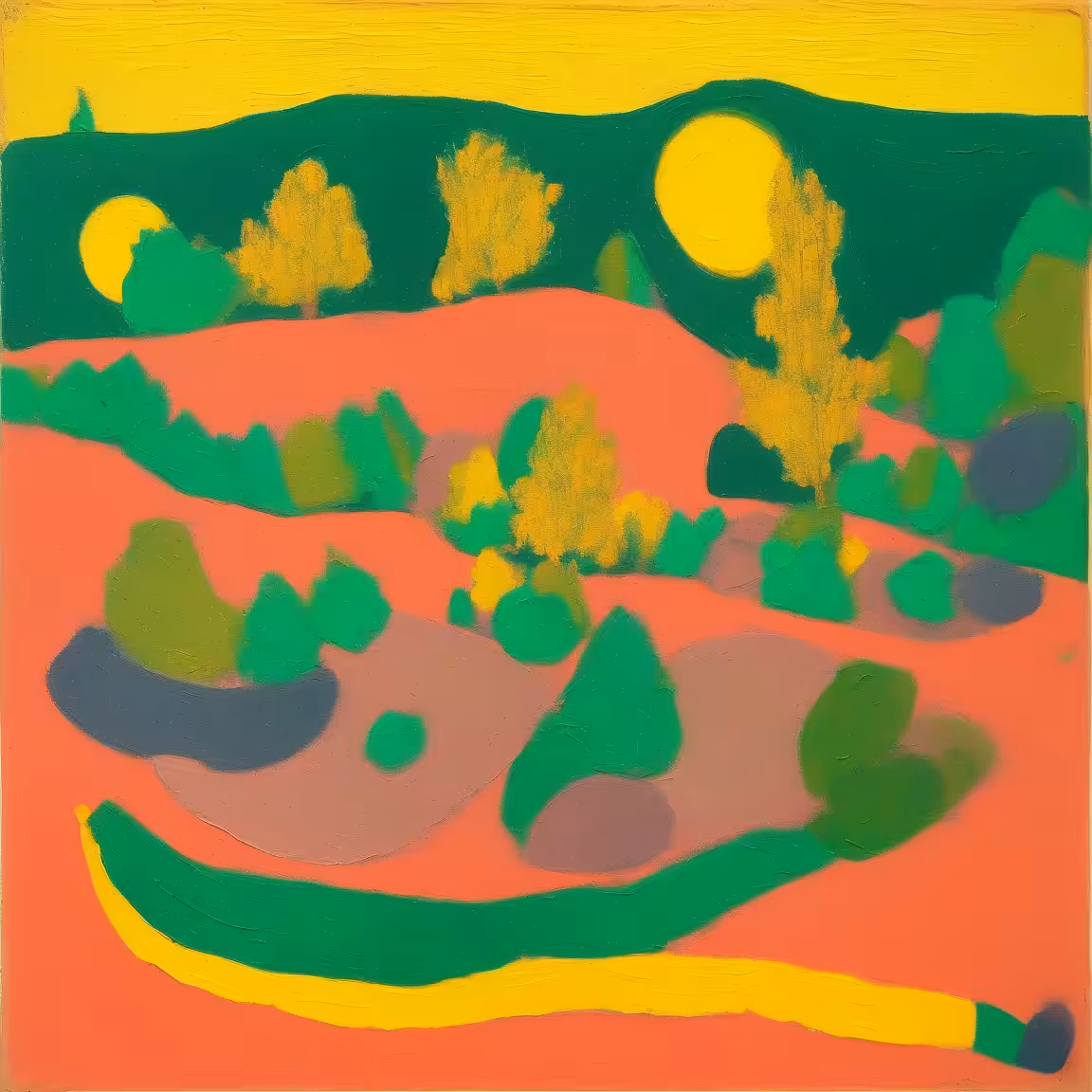 Elemental effortless study of semi-abstract natural landscapes #49