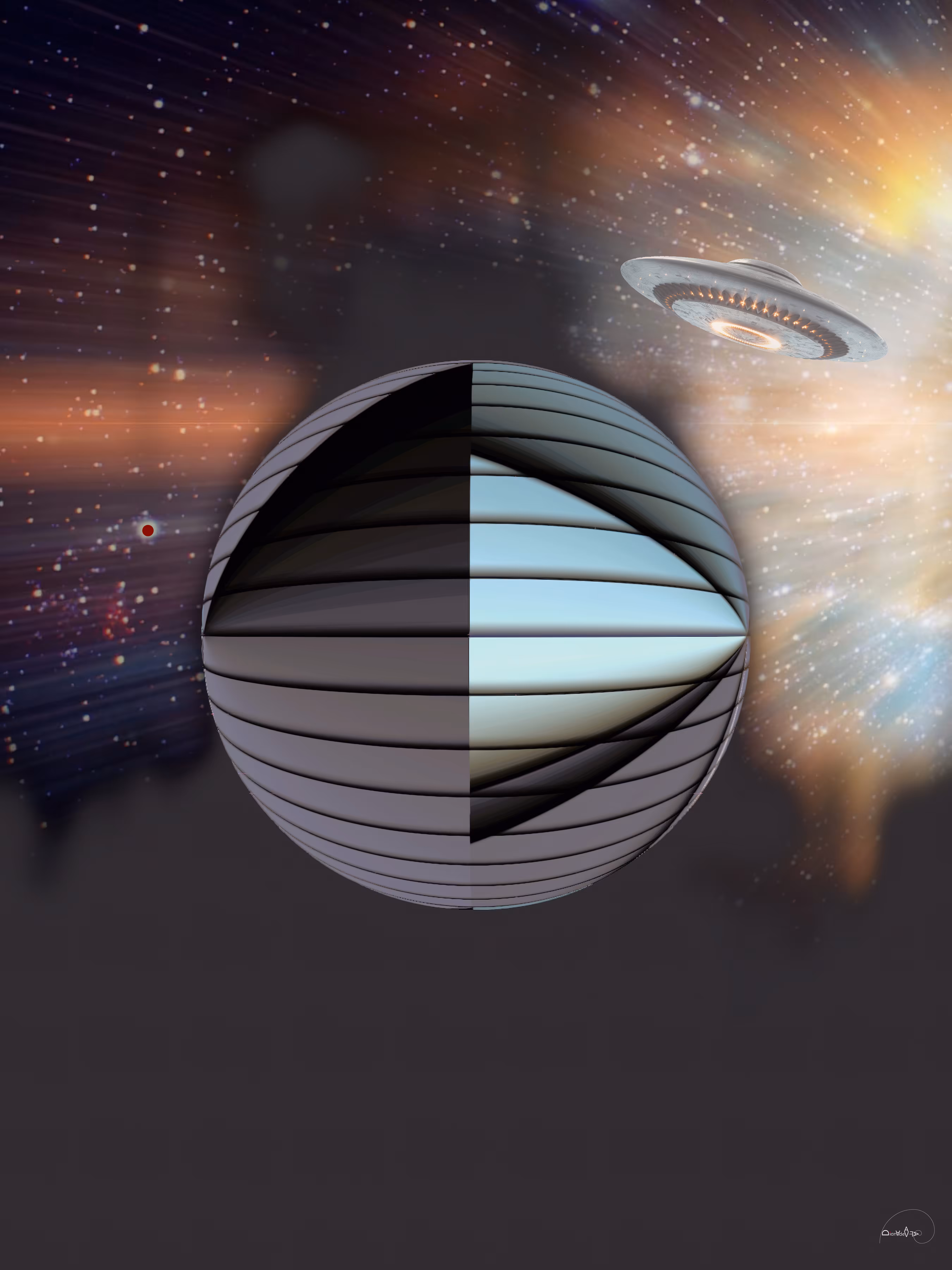 The Gas Giant and a Flying Saucer