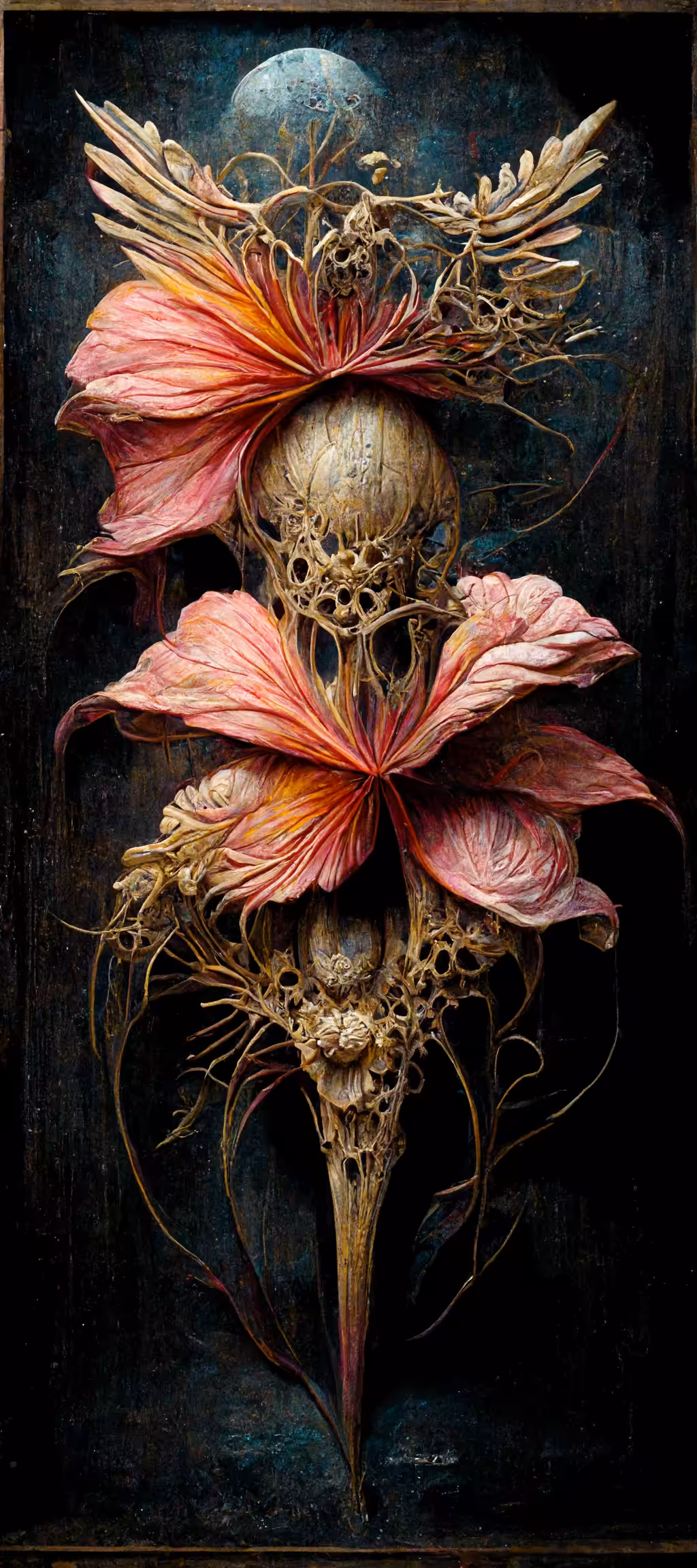 Alien Wood Carved Flower
