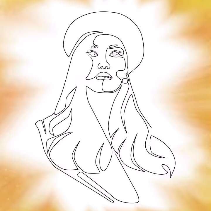 one-line portrait